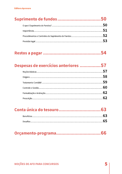 Noções de Administração Financeira e Orçamentária para Concursos