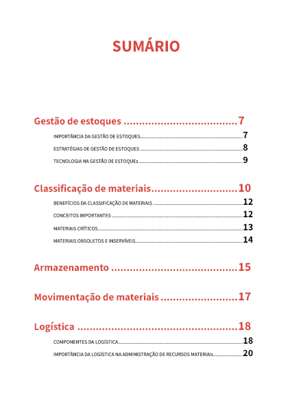 Noções de Administração de Recursos Materiais para Concursos